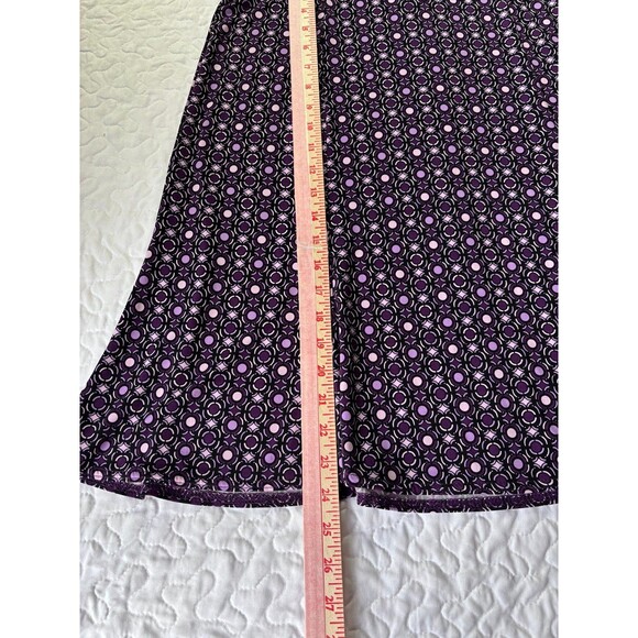 Sag Harbor Purple Stretch Polka Dot Flowy A-line Knee Length Skirt size small - Picture 3 of 5